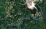 Satellite Map Of Mt. St. Helens And Lakes Of The Lewis River