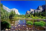 Merced River and Peaks in Yosemite.