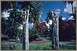 Decorative Pillars In A Village