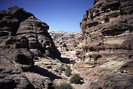 Distant Temple from Entrance to Petra