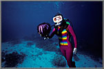 Jessica with Crown of Thorns Starfish.