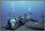 World War II fighter plane wreck at Pentecost Island.