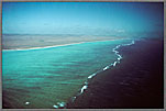 WS Aerial View Of Ningaloo Reef And Coast